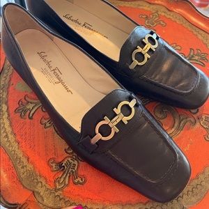 Salvatore Ferragamo Dark Brown Leather Loafers